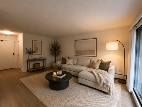 Floor plan for 1 bed, 1 bath, 825 sqft